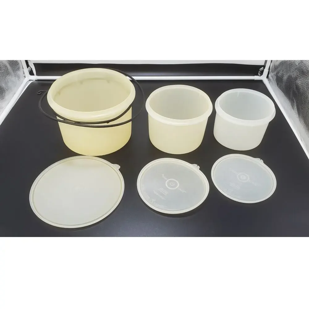 RARE VTG Tupperware Nesting Canisters 263 264 266 W/Lids & 1 Handle 433 Set of 3